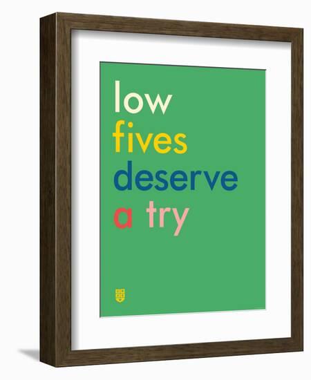 Wee Say, Low Fives-Wee Society-Framed Art Print