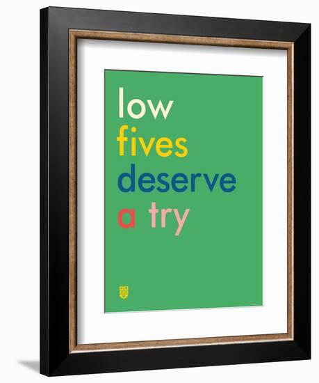 Wee Say, Low Fives-Wee Society-Framed Art Print