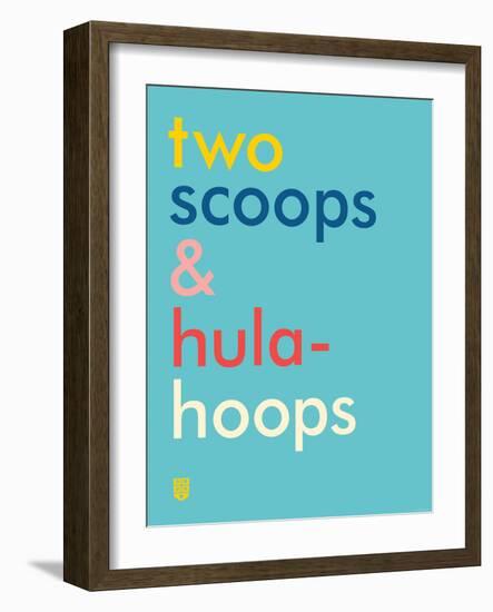 Wee Say, Two Scoops-Wee Society-Framed Art Print