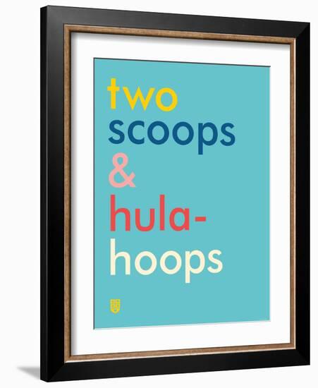 Wee Say, Two Scoops-Wee Society-Framed Art Print