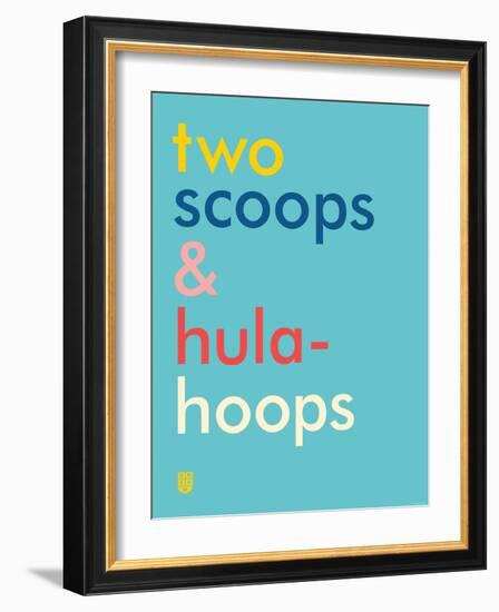 Wee Say, Two Scoops-Wee Society-Framed Art Print