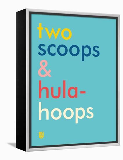 Wee Say, Two Scoops-Wee Society-Framed Stretched Canvas