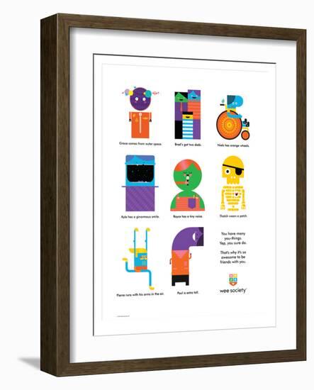 Wee You-Things Story, Grace & Friends-Wee Society-Framed Giclee Print