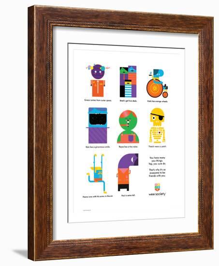 Wee You-Things Story, Grace & Friends-Wee Society-Framed Giclee Print