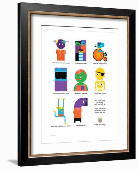 Wee You-Things Story, Grace & Friends-Wee Society-Framed Giclee Print