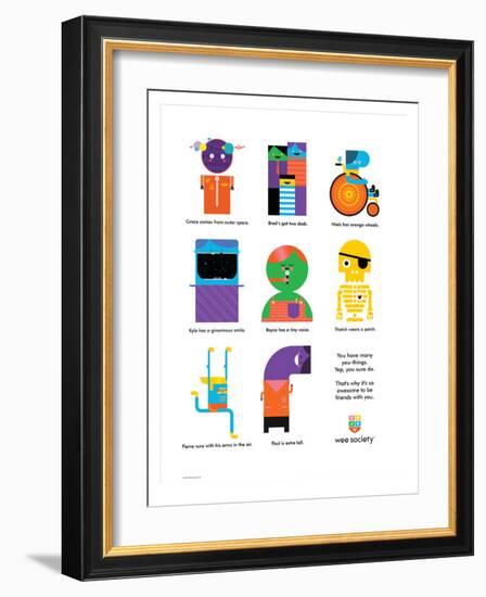 Wee You-Things Story, Grace & Friends-Wee Society-Framed Giclee Print