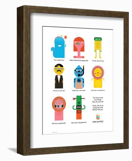 Wee You-Things Story, Sue & Friends-Wee Society-Framed Premium Giclee Print