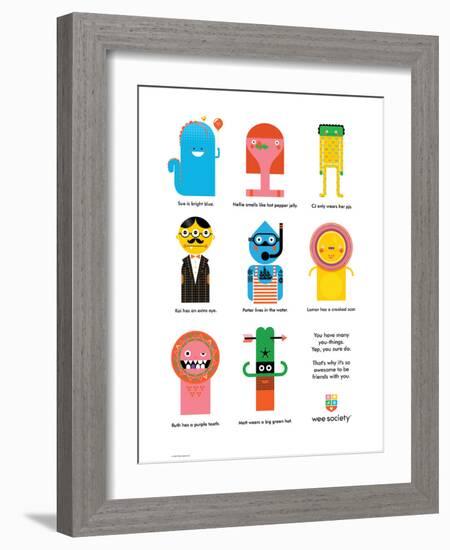 Wee You-Things Story, Sue & Friends-Wee Society-Framed Art Print