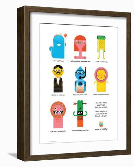 Wee You-Things Story, Sue & Friends-Wee Society-Framed Art Print