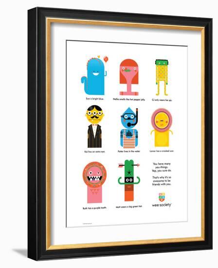 Wee You-Things Story, Sue & Friends-Wee Society-Framed Art Print