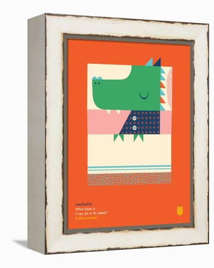 WeeHeeHee, Dino-snore-Wee Society-Framed Stretched Canvas