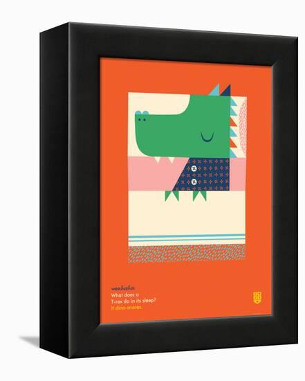 WeeHeeHee, Dino-snore-Wee Society-Framed Stretched Canvas