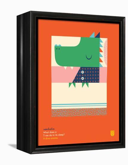 WeeHeeHee, Dino-snore-Wee Society-Framed Stretched Canvas