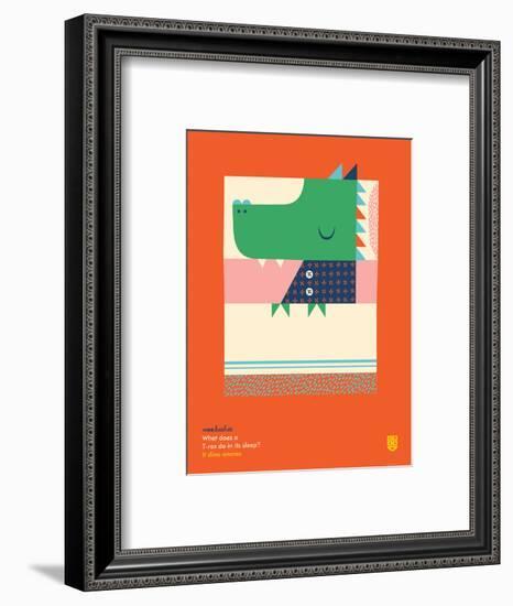 WeeHeeHee, Dino-snore-Wee Society-Framed Art Print