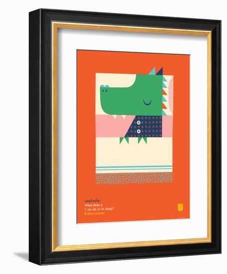 WeeHeeHee, Dino-snore-Wee Society-Framed Art Print