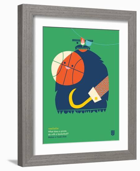 WeeHeeHee, Hook Shot-Wee Society-Framed Art Print