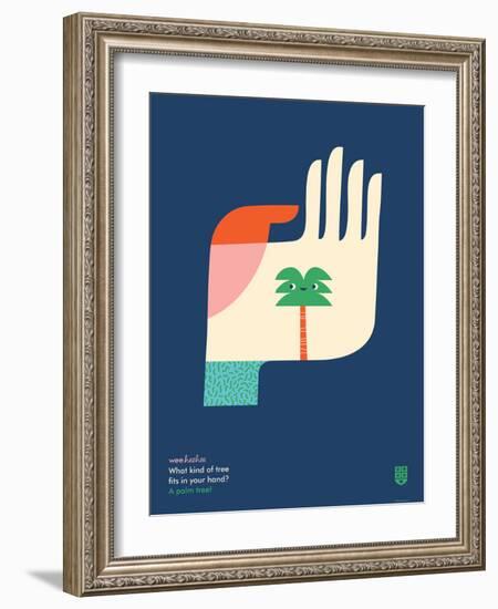 WeeHeeHee, Palm Tree-Wee Society-Framed Art Print