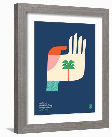 WeeHeeHee, Palm Tree-Wee Society-Framed Art Print