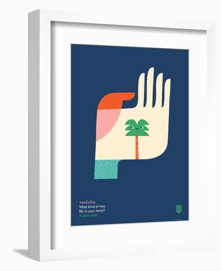 WeeHeeHee, Palm Tree-Wee Society-Framed Art Print