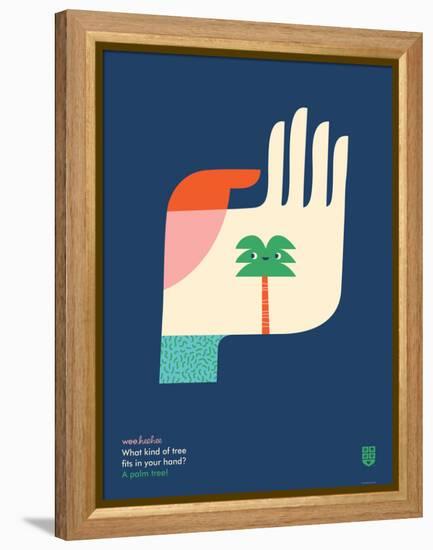 WeeHeeHee, Palm Tree-Wee Society-Framed Stretched Canvas