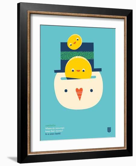 WeeHeeHee, Snow Bank-Wee Society-Framed Art Print