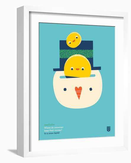 WeeHeeHee, Snow Bank-Wee Society-Framed Art Print