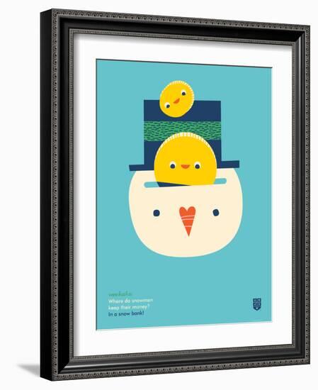 WeeHeeHee, Snow Bank-Wee Society-Framed Art Print