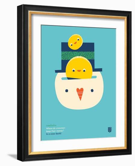 WeeHeeHee, Snow Bank-Wee Society-Framed Art Print