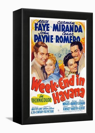 Week-End in Havana, John Payne, Alice Faye, Carmen Miranda, Cesar Romero, 1941-null-Framed Stretched Canvas