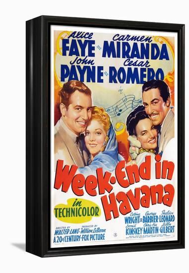 Week-End in Havana, John Payne, Alice Faye, Carmen Miranda, Cesar Romero, 1941-null-Framed Stretched Canvas