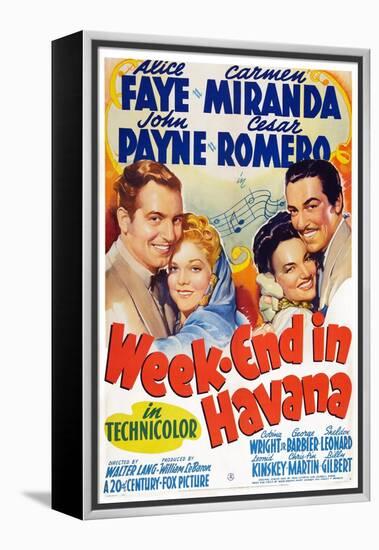 Week-End in Havana, John Payne, Alice Faye, Carmen Miranda, Cesar Romero, 1941-null-Framed Stretched Canvas