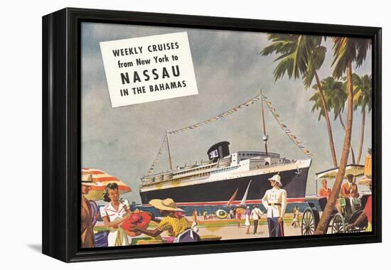 Weekly Cruises to Nassau-null-Framed Stretched Canvas