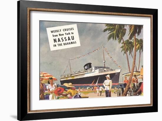 Weekly Cruises to Nassau-null-Framed Art Print