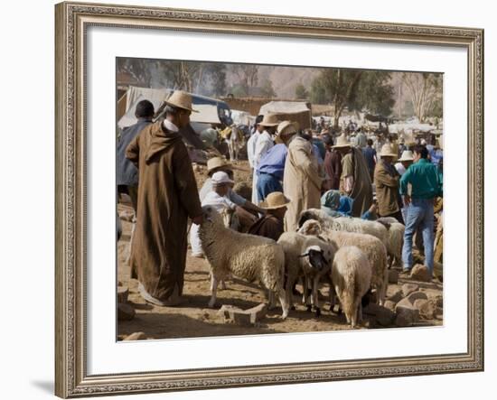 Weekly Market, Tahanoute, High Atlas Mountains, Morocco, North Africa, Africa-Ethel Davies-Framed Photographic Print