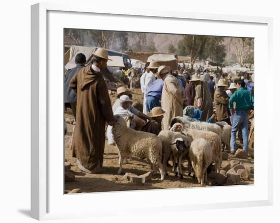 Weekly Market, Tahanoute, High Atlas Mountains, Morocco, North Africa, Africa-Ethel Davies-Framed Photographic Print