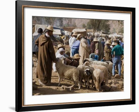 Weekly Market, Tahanoute, High Atlas Mountains, Morocco, North Africa, Africa-Ethel Davies-Framed Photographic Print