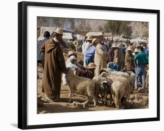 Weekly Market, Tahanoute, High Atlas Mountains, Morocco, North Africa, Africa-Ethel Davies-Framed Photographic Print