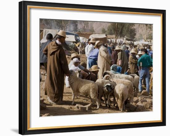 Weekly Market, Tahanoute, High Atlas Mountains, Morocco, North Africa, Africa-Ethel Davies-Framed Photographic Print