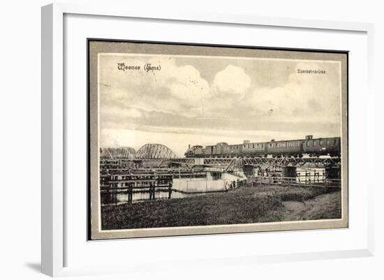 Weener Ems, Blick Auf Die Eisenbahnbrücke, Eisenbahn-null-Framed Giclee Print