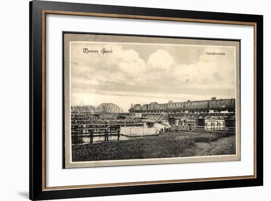 Weener Ems, Blick Auf Die Eisenbahnbrücke, Eisenbahn-null-Framed Giclee Print