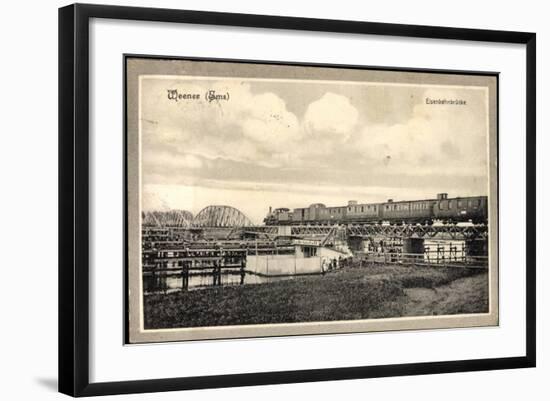 Weener Ems, Blick Auf Die Eisenbahnbrücke, Eisenbahn-null-Framed Giclee Print