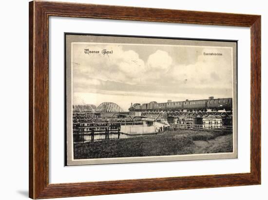 Weener Ems, Blick Auf Die Eisenbahnbrücke, Eisenbahn-null-Framed Giclee Print