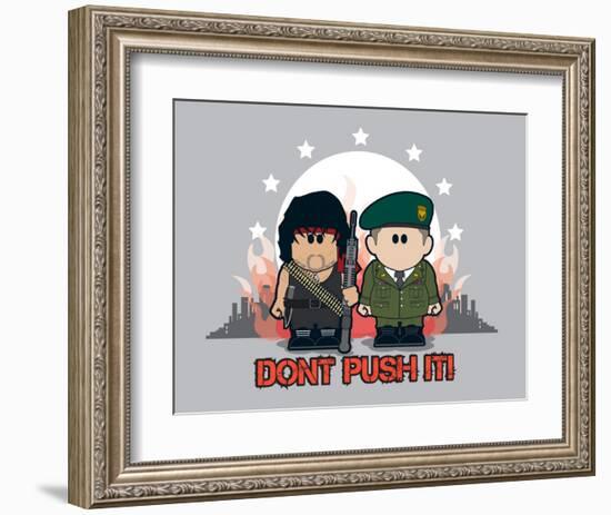 Weenicons: Don't Push It!-null-Framed Art Print