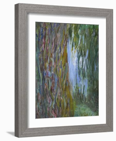 Weeping Willow and the Waterlily Pond, 1916-19 (Detail)-Claude Monet-Framed Giclee Print