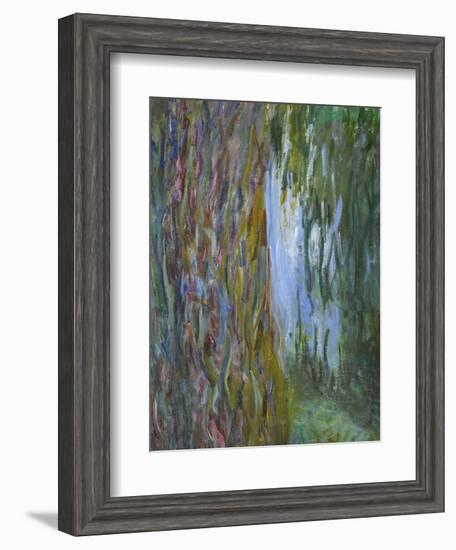 Weeping Willow and the Waterlily Pond, 1916-19 (Detail)-Claude Monet-Framed Premium Giclee Print