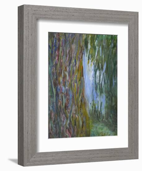 Weeping Willow and the Waterlily Pond, 1916-19 (Detail)-Claude Monet-Framed Giclee Print