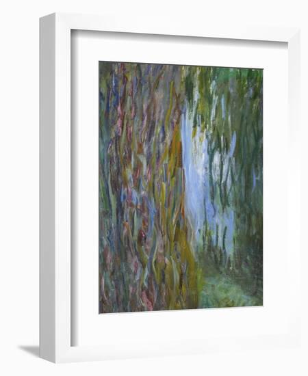 Weeping Willow and the Waterlily Pond, 1916-19 (Detail)-Claude Monet-Framed Giclee Print