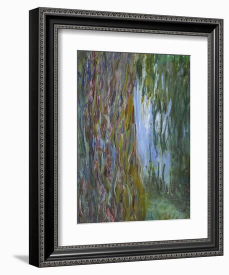 Weeping Willow and the Waterlily Pond, 1916-19 (Detail)-Claude Monet-Framed Giclee Print