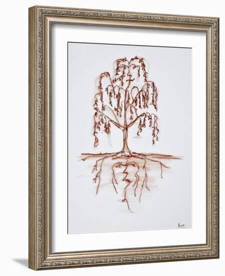 Weeping willow with heart and soul-Richard Lawrence-Framed Photographic Print