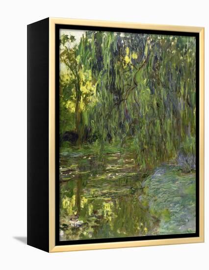 Weeping Willows, the Waterlily Pond at Giverny, C.1918-Claude Monet-Framed Premier Image Canvas